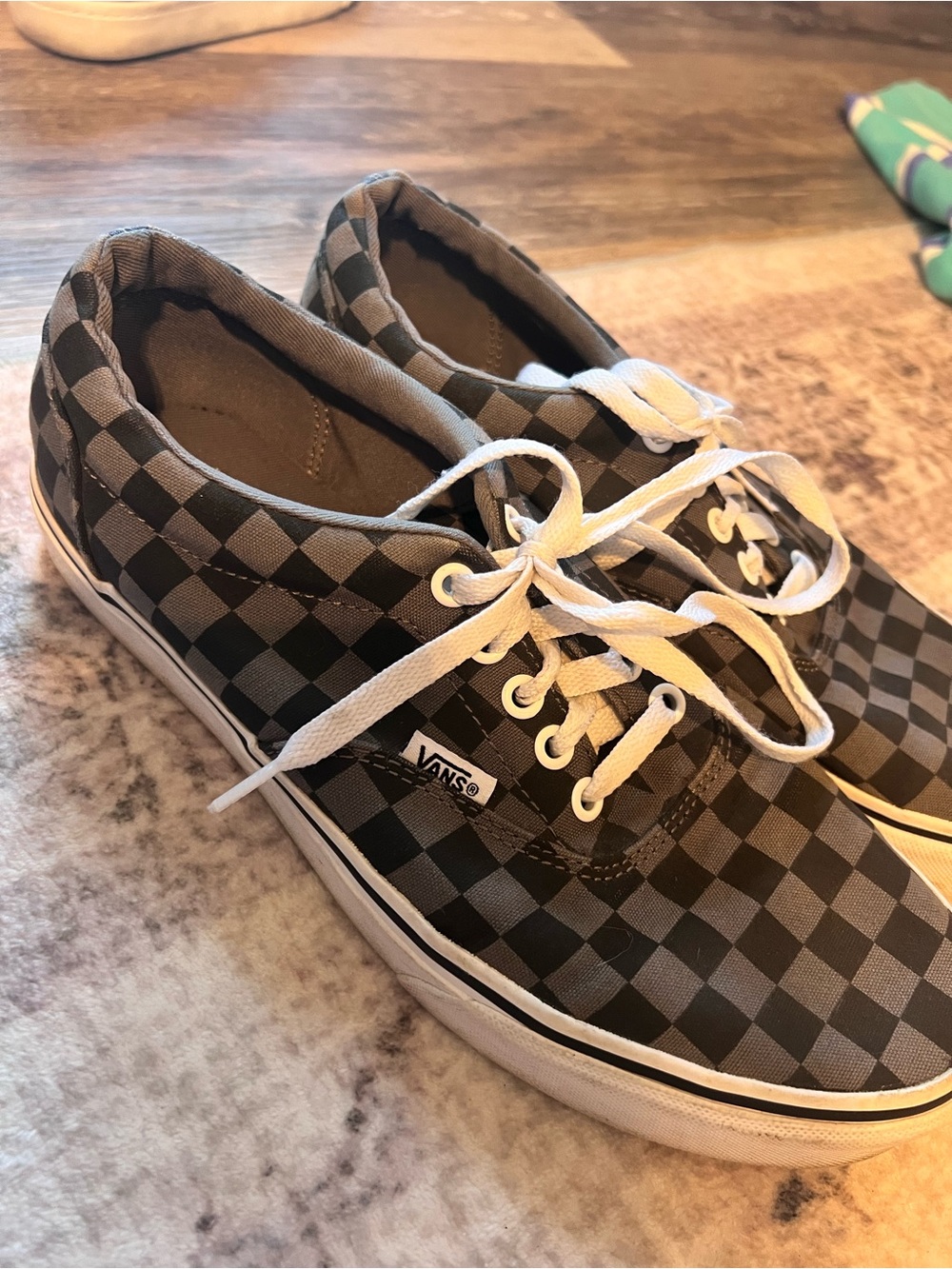 Vans Checkerboard Slip-On Sneakers - Black & Gray